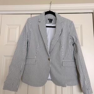JNY Light Blue Striped Jacket/Blazer